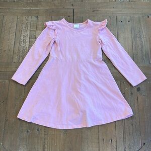 Hanna andersson pink and gold polka dot dress